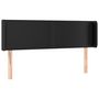 Voir la diapositive 2 : VIDAXL Tete de lit avec oreilles Noir 147x16x78/88 cm Similicuir