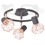 Voir la diapositive 3 : VIDAXL Plafonnier avec 3 ampoules LED a filament 12 W