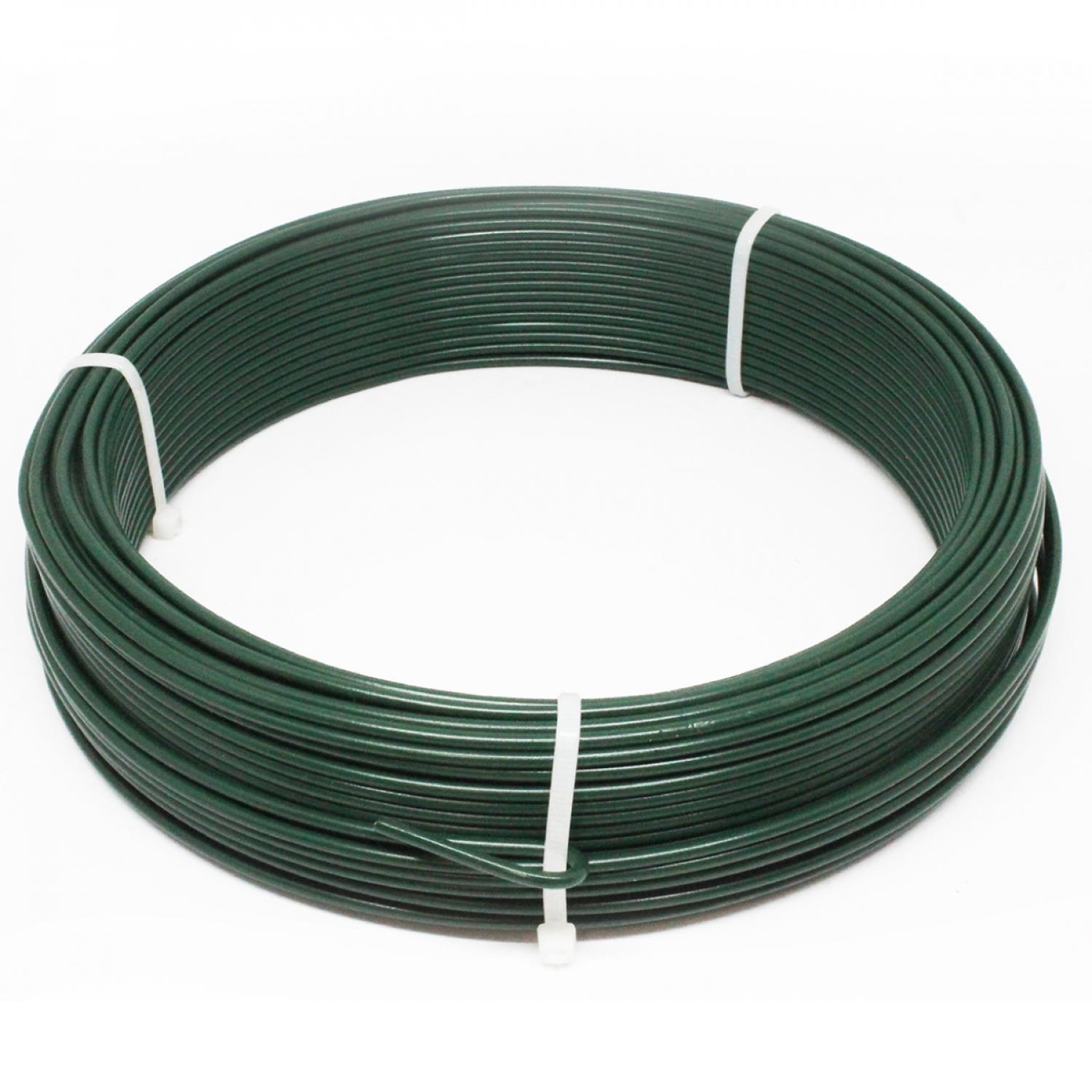 LINXOR Fil de tension en acier galvanisé plastifié pour grillage ou autre - 50 m x 2.7mm Ø - Vert