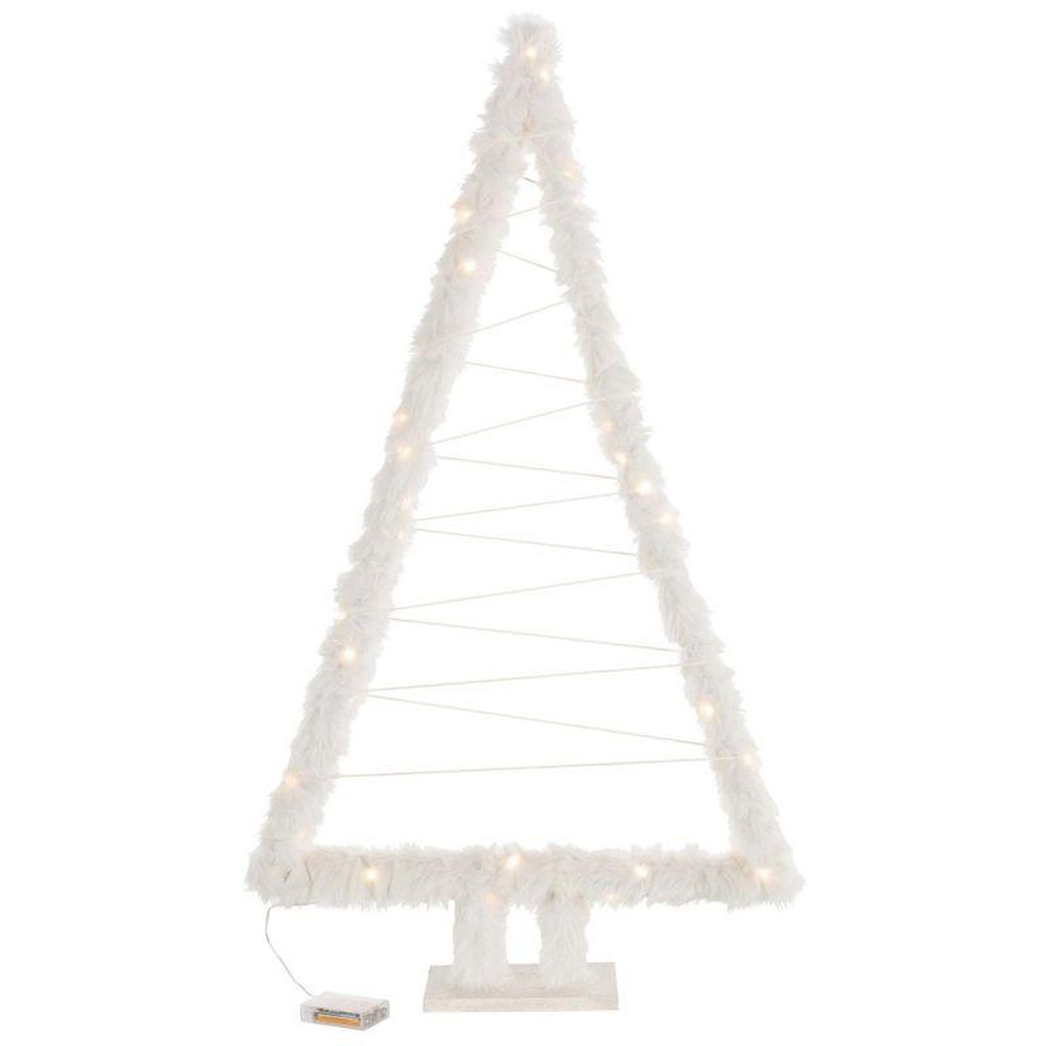 Voir la diapositive 2 : Paris Prix Sapin de Noël Led  Imitation Fourrure  70cm Blanc