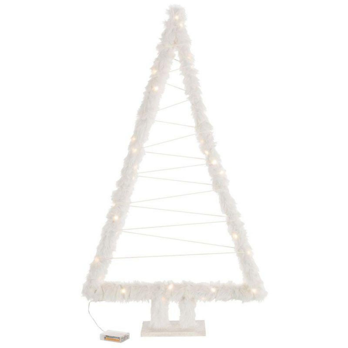 Paris Prix Sapin de Noël Led  Imitation Fourrure  70cm Blanc