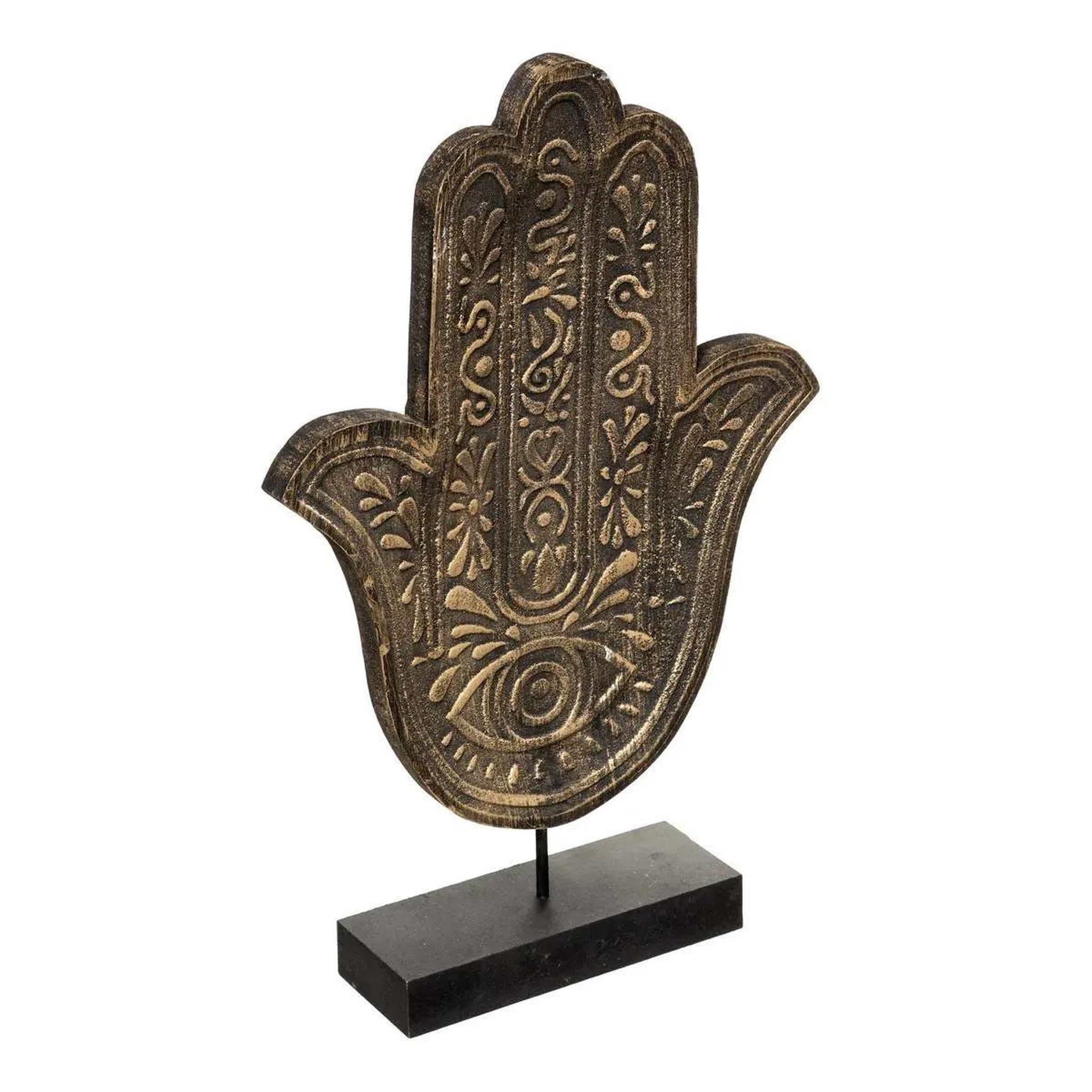 ATMOSPHERA Main de fatma déco  oasis  37cm or