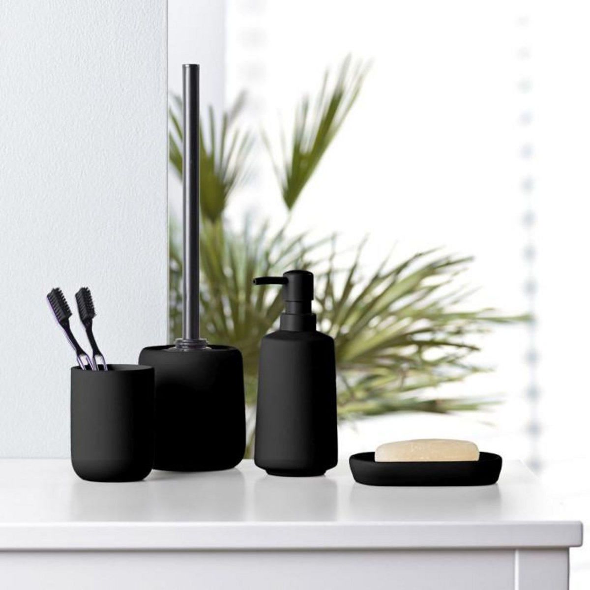 Paris Prix Gobelet Brosse à Dents en Céramique  Ceralia  10cm Noir