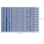 OUTSUNNY Tapis extérieur style graphique - tapis réversible - dim. 2,74L x 1,82l m, ép. 3 mm - PP haute densité 310 g/m² bleu blanc