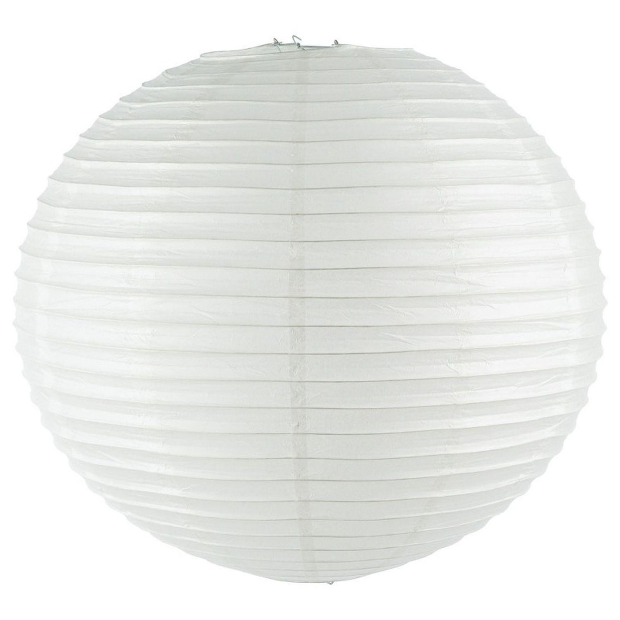 Voir la diapositive 3 : TOILINUX Lot de 2 lanternes boule en papier - Diam. 60 cm. - Blanc