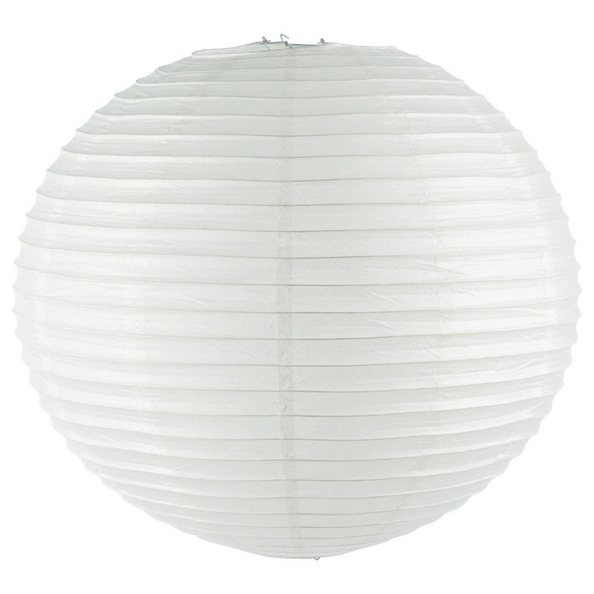 TOILINUX Lot de 2 lanternes boule en papier - Diam. 60 cm. - Blanc