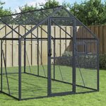 VIDAXL Voliere anthracite 1,79x8x1,85 m aluminium