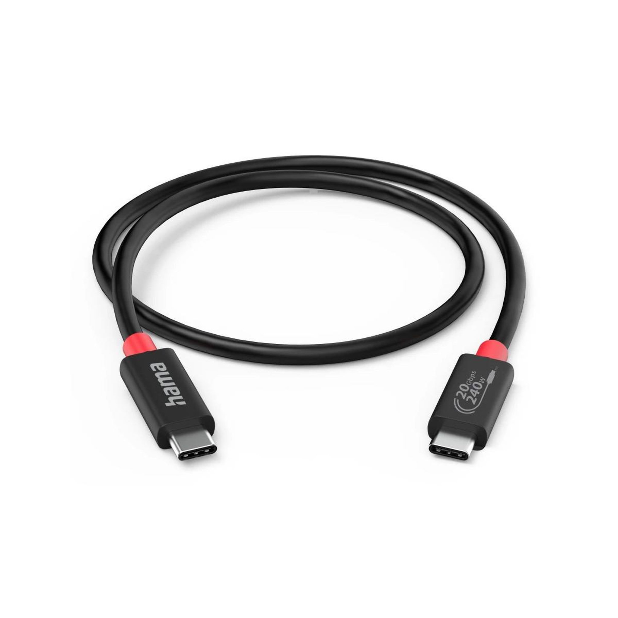 Voir la diapositive 2 : Hama Câble USB-C Hama 2 m USB4 Gen 2 E-Marker 20 Gbit/s 240 W