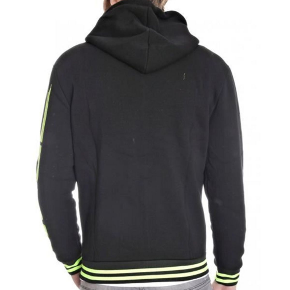 Sweat zippé à capuche RIVALDI noir sérigraphié