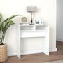 Voir la diapositive 3 : VIDAXL Table console blanc 78x30x80 cm bois d'ingenierie