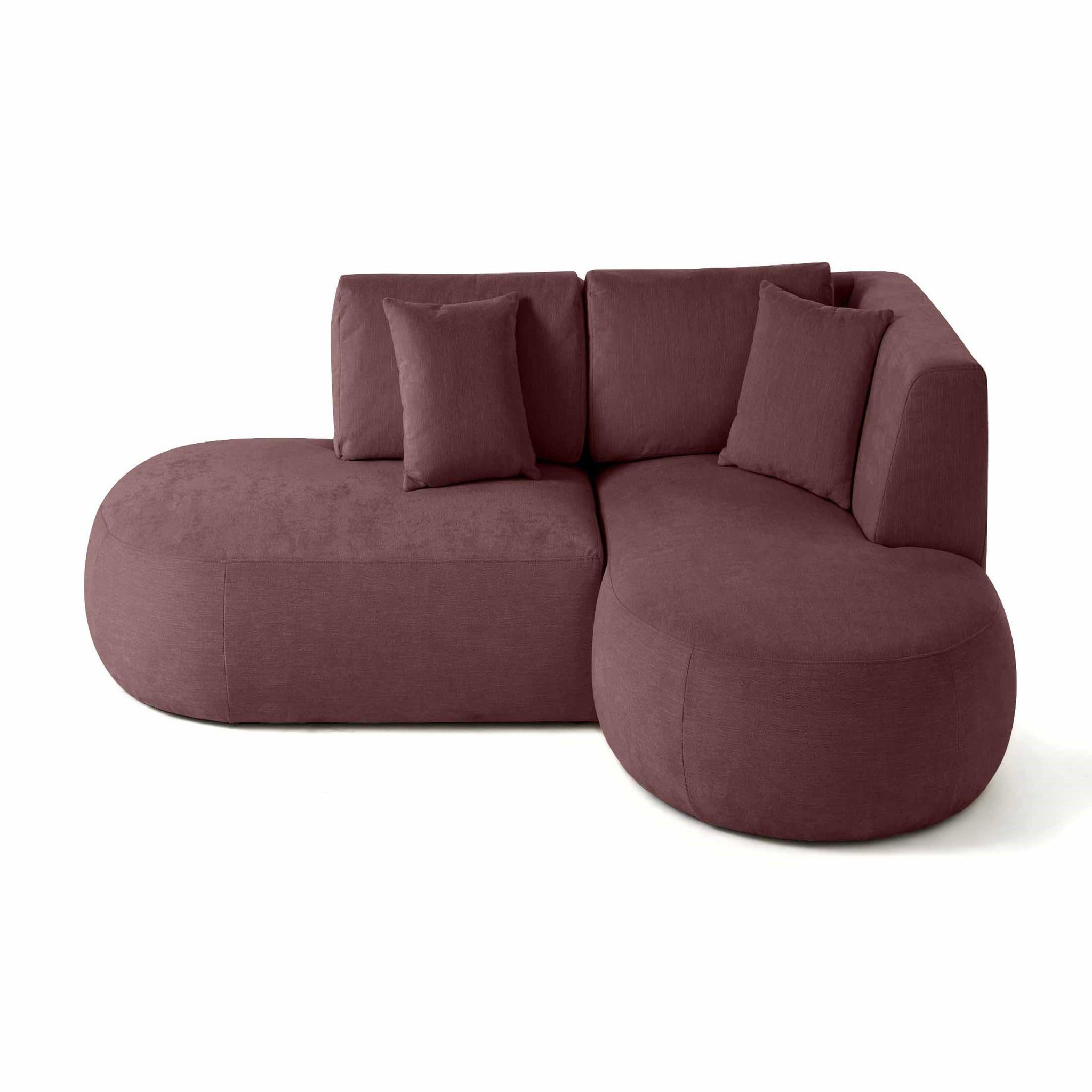 Voir la diapositive 1 : LISA DESIGN Santorini - canapé modulable d'angle droit - 4 places - en tissu texturé
