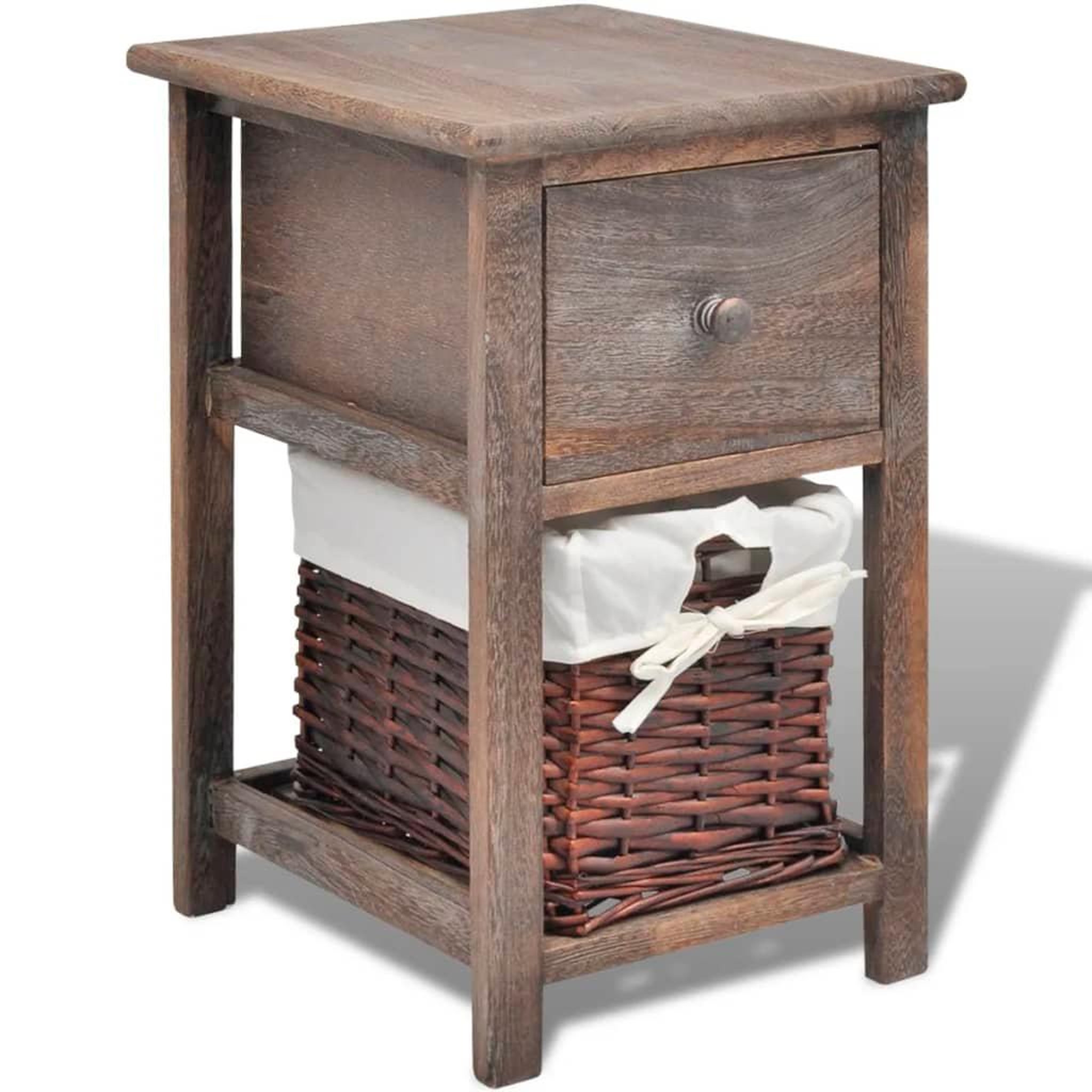 Voir la diapositive 2 : VIDAXL Table de chevet Bois Marron