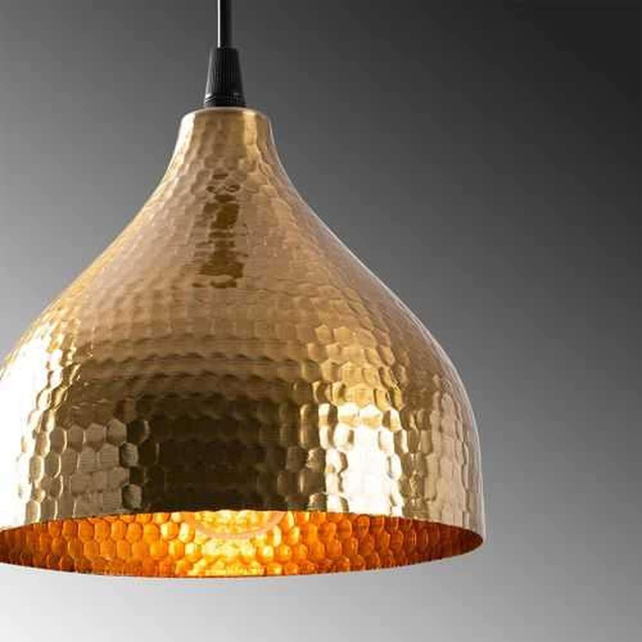 Voir la diapositive 5 : TOILINUX Suspension en métal martelé doha - or