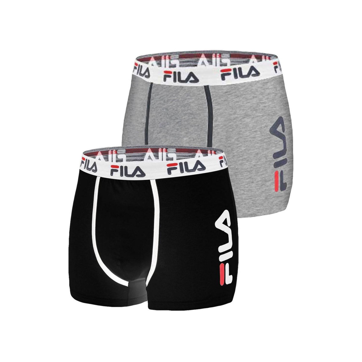 FILA Lot de 2 Boxers homme FU5040 Uni