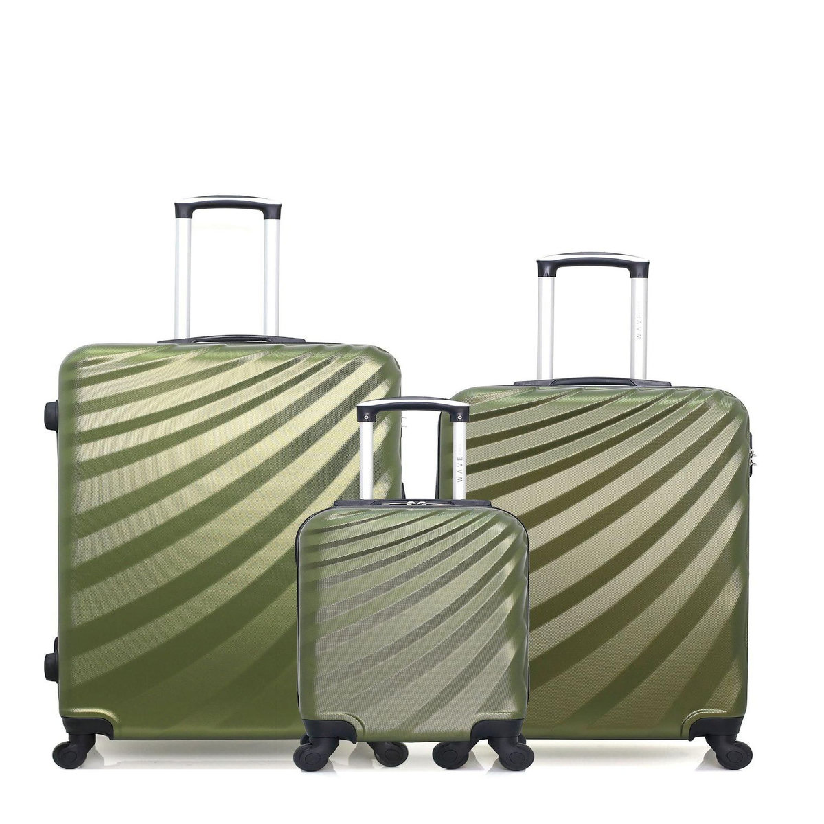 WAVE PARIS WAVE PARIS - Lot de 3 - Valise Grand format, valise weekend et valise cabine XXS DANUBE