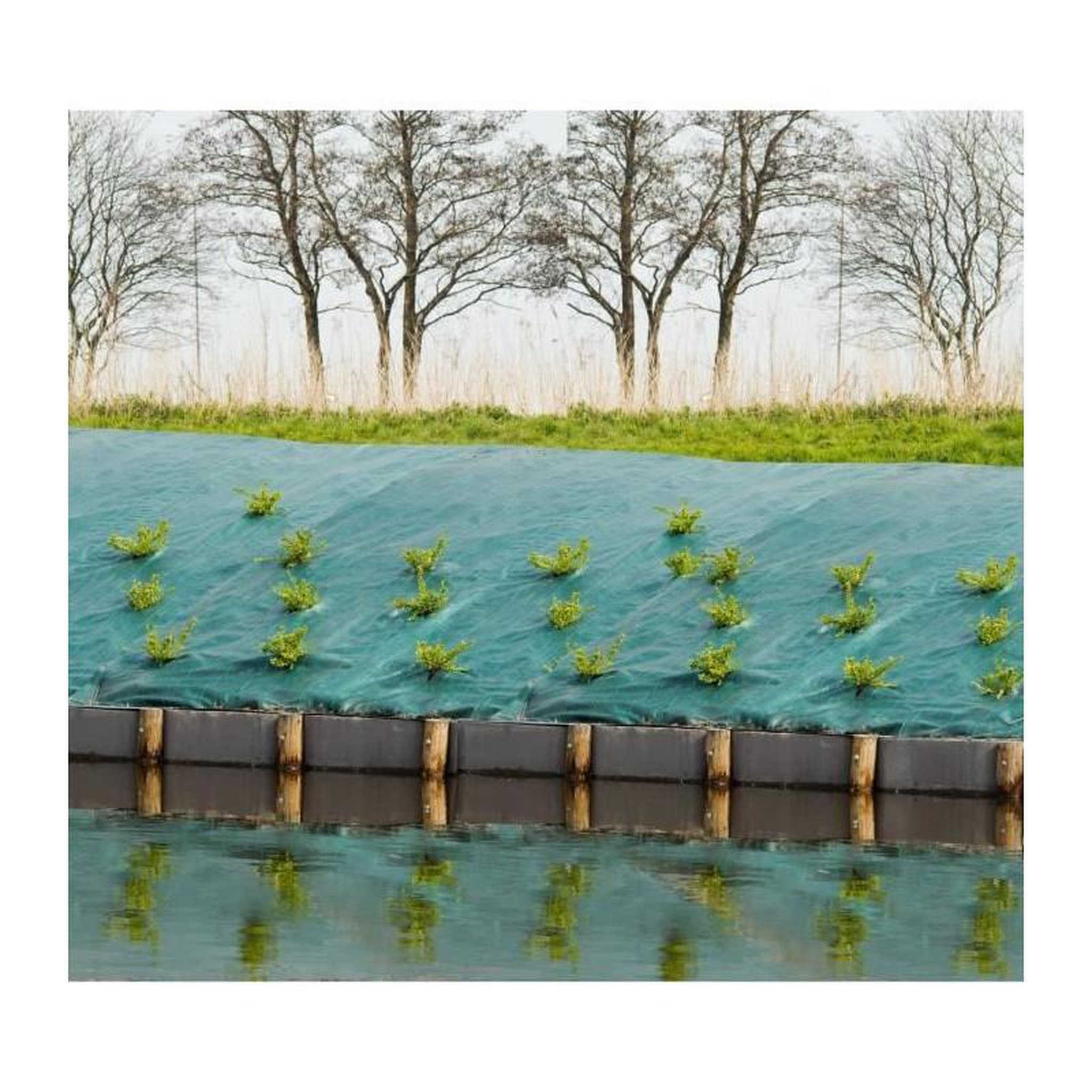 NATURE Toile de paillage paysages - vert 90 gr/m2 - 1x10m