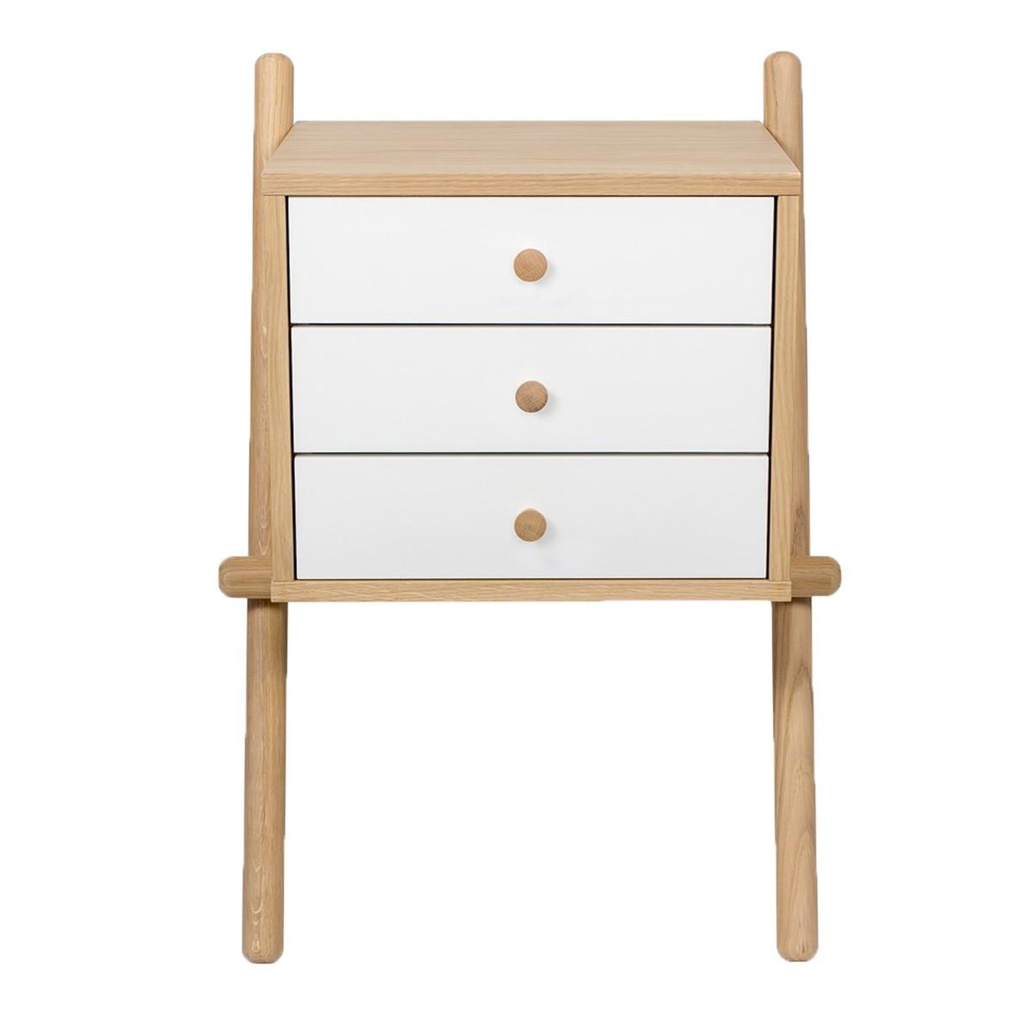 Paris Prix Table de chevet murale 3 tiroirs  wiru  70cm chêne & blanc