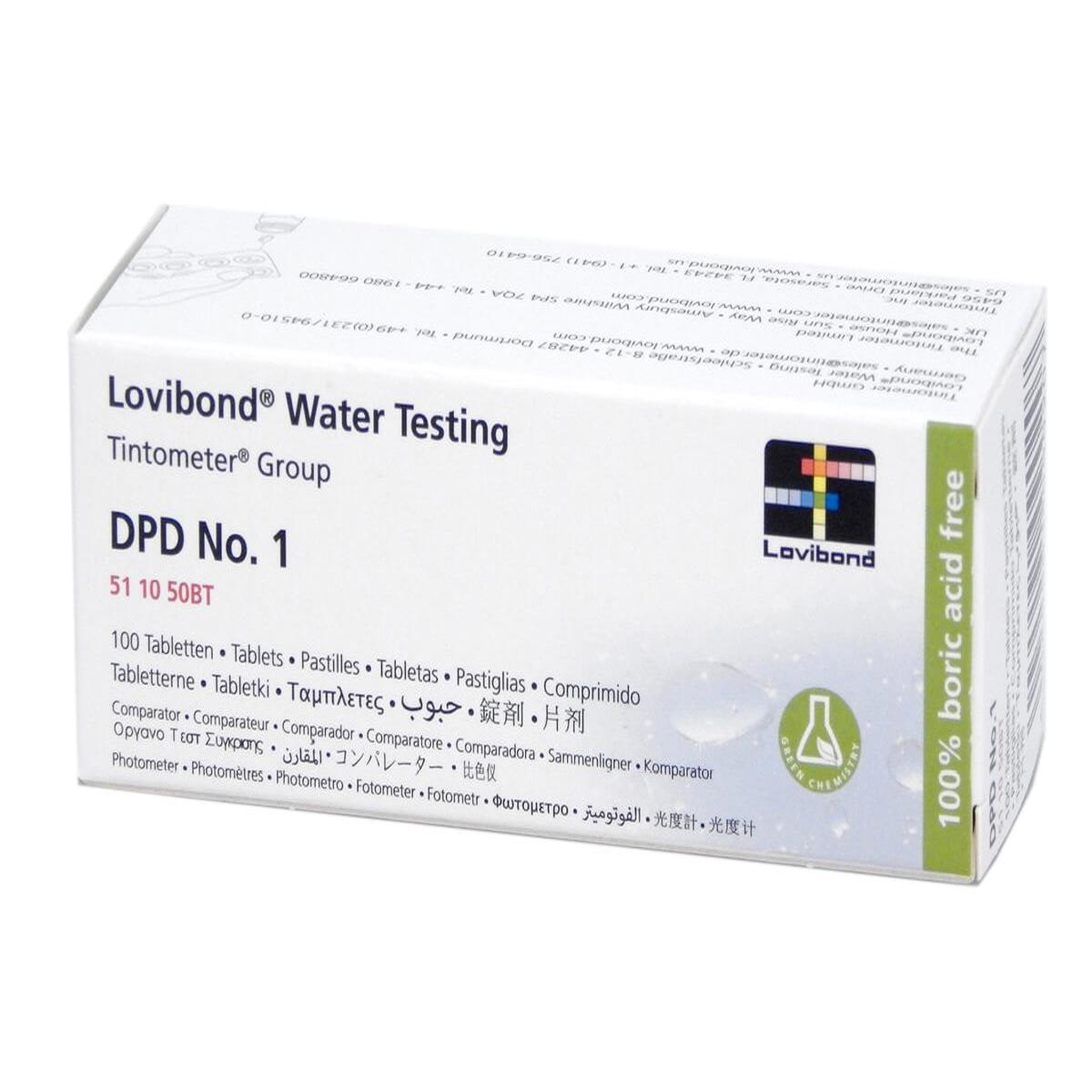 Lovibond Réactif DPD1 (100 pastilles) testeur électronique Scuba - Lovibond