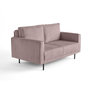Voir la diapositive 2 : LISA DESIGN Charlie - canapé droit 2 places - en velours côtelé