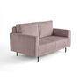 Voir la diapositive 2 : LISA DESIGN Charlie - canapé droit 2 places - en velours côtelé