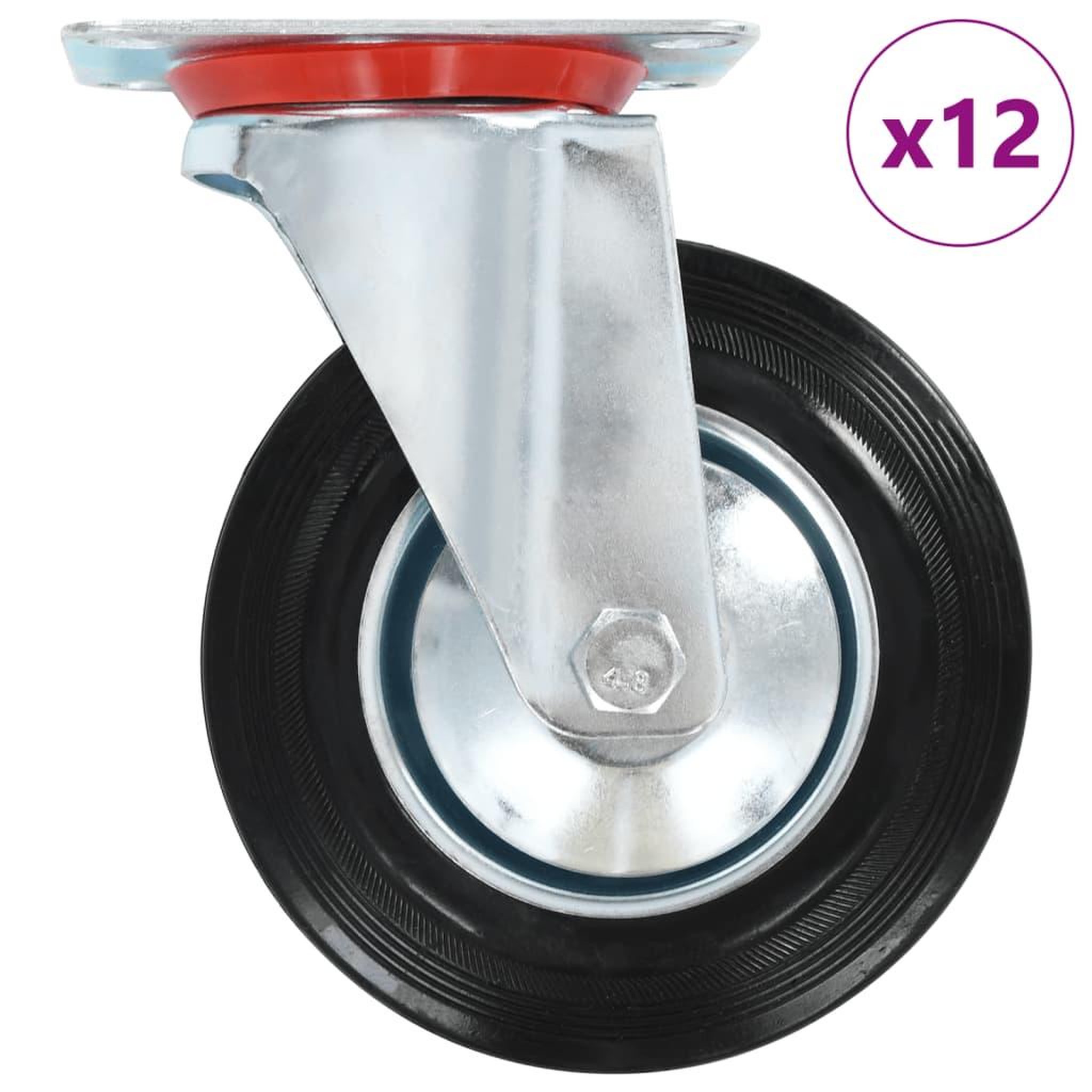Voir la diapositive 1 : VIDAXL 12 pcs Roulettes pivotantes 160 mm