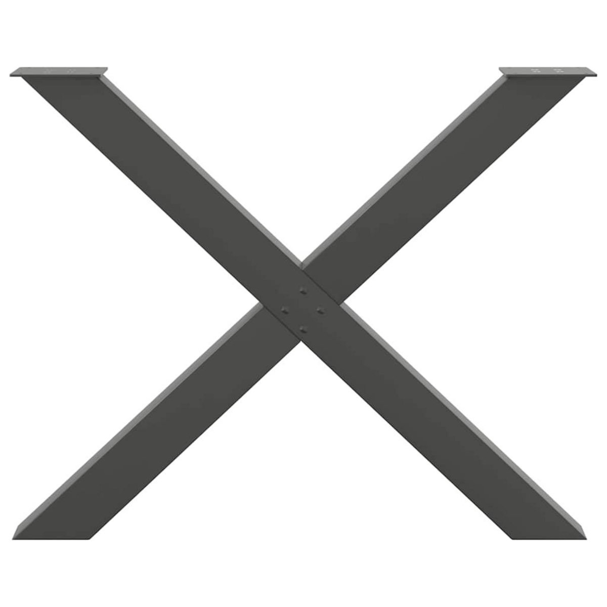 VIDAXL Pieds de table a manger forme de X 3 pcs 90x(72-73) cm acier