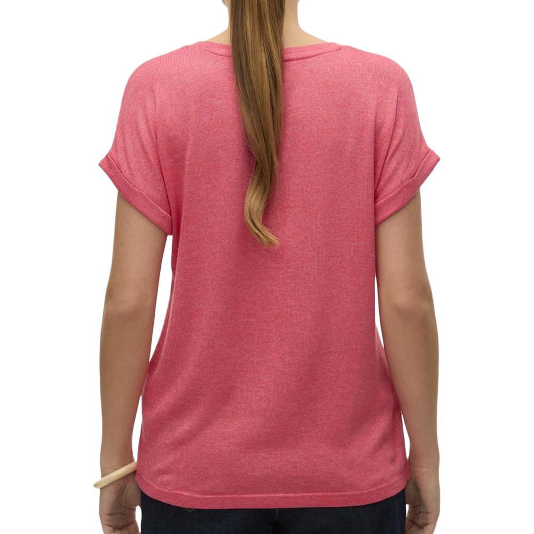 Voir la diapositive 2 : Vero Moda T-Shirt Rose Fuchsia Femme Vero Moda Brianna 10291353