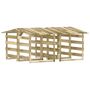 Voir la diapositive 2 : VIDAXL Pergolas avec toits 4 pcs 100x90x100 cm Bois de pin impregne