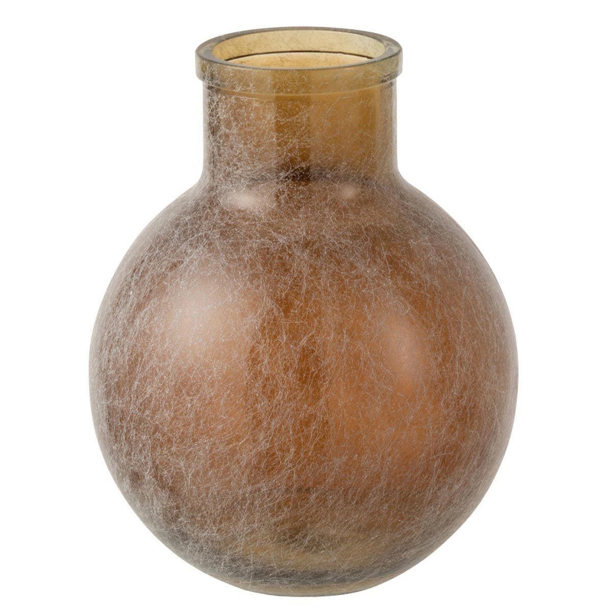 J-LINE Vase design en verre  comal  31cm marron