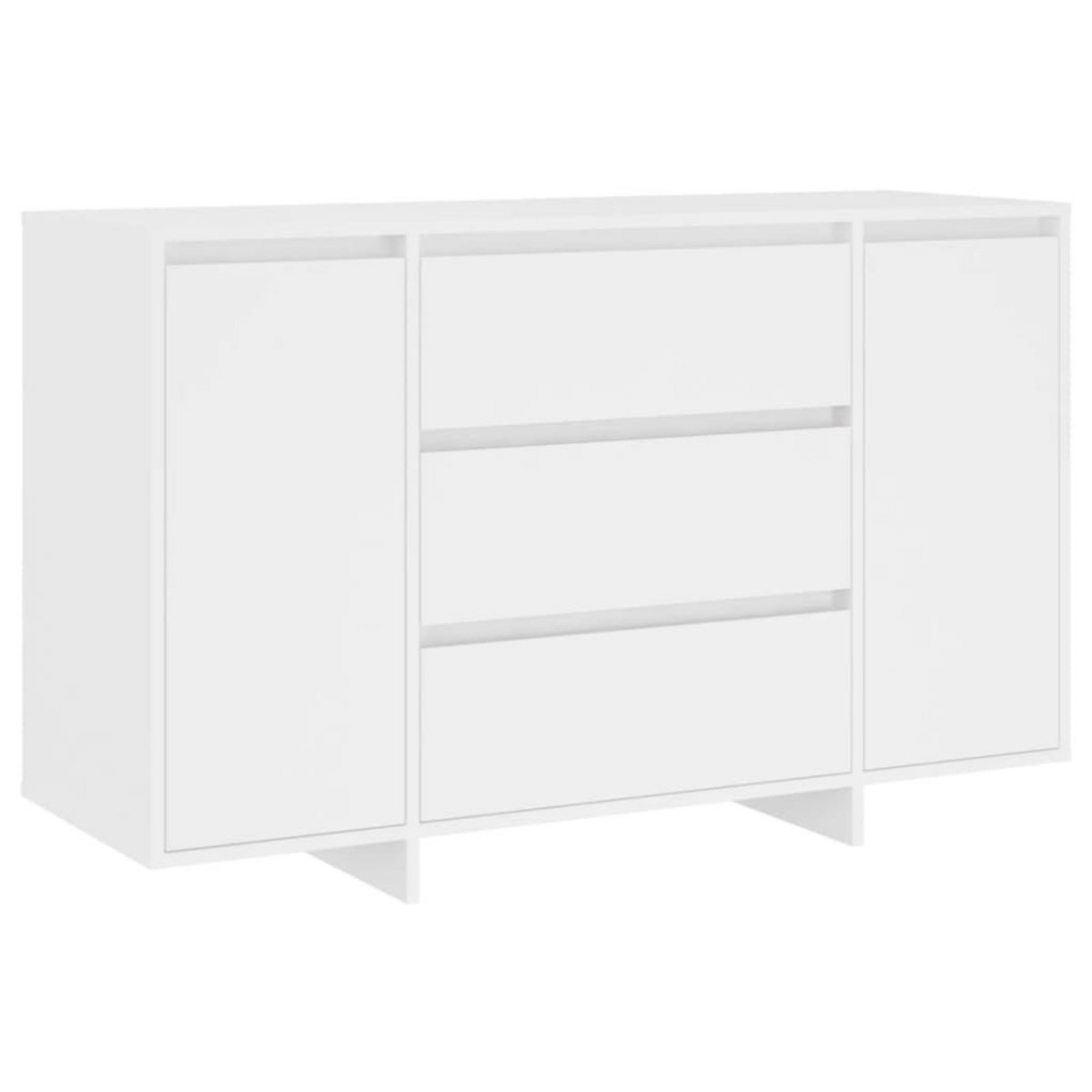 VIDAXL Buffet avec 3 tiroirs Blanc 120x41x75 cm Bois d'ingenierie