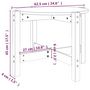 Voir la diapositive 6 : VIDAXL Table basse Ø 62,5x45 cm Bois massif de pin
