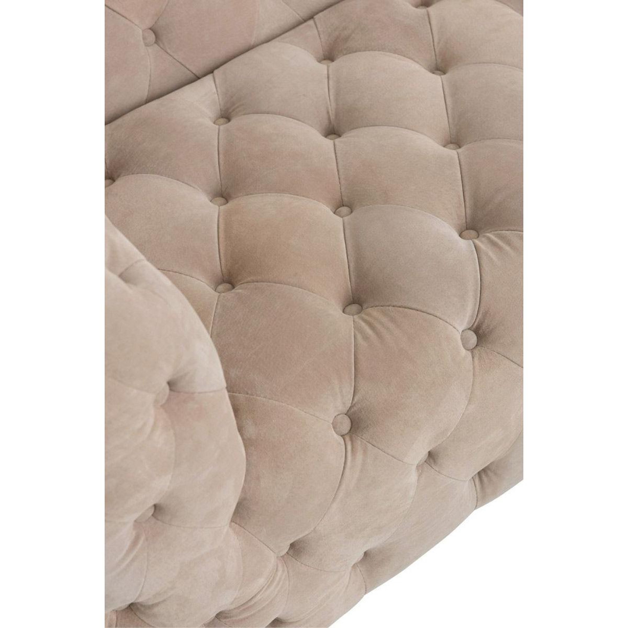 Voir la diapositive 6 : J-LINE Canapé 3 places capitonné  royal  239cm beige