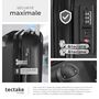 Voir la diapositive 5 : tectake Set de valises trolley rigides 4 pièces, 3 trolleys et une trousse de beauté en plastique ABS robuste noir