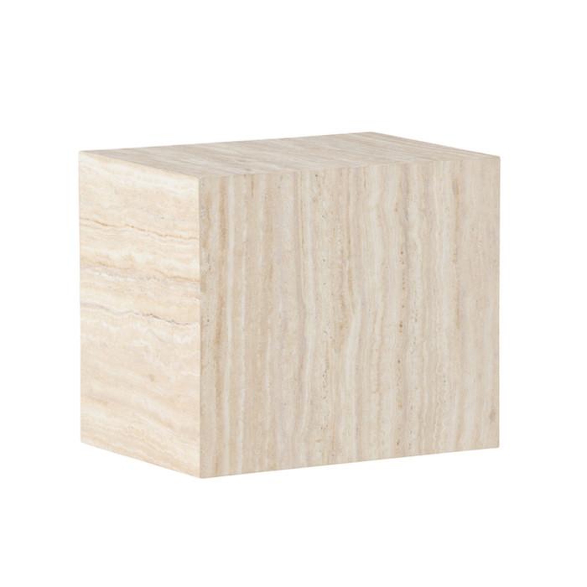 Paris Prix Table d'Appoint Effet Travertin  York  35cm Beige