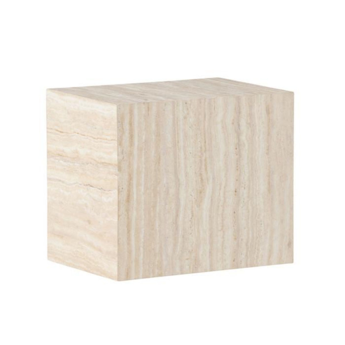 Paris Prix Table d'Appoint Effet Travertin  York  35cm Beige