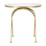 Voir la diapositive 6 : Paris Prix Table d'Appoint Effet Marbre  Glam  50cm Blanc & Or