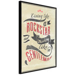 Paris Prix Affiche Murale Encadrée  Living and Thinking. Coloris disponibles : Noir, Jaune