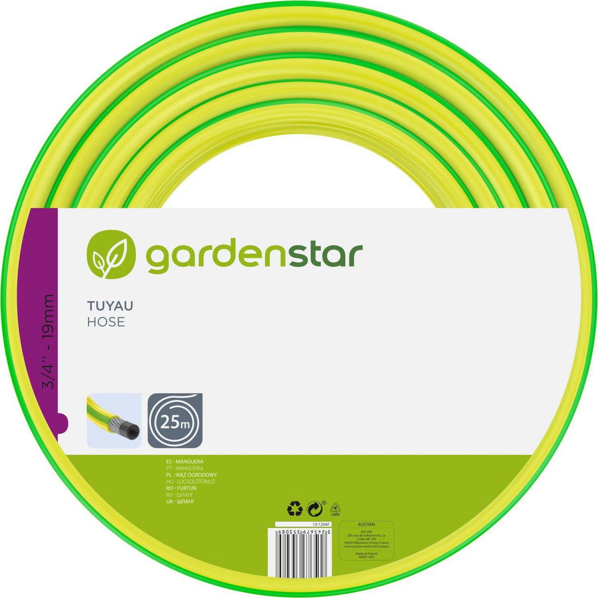 GARDENSTAR Tuyau arrosage 25m - 19mm