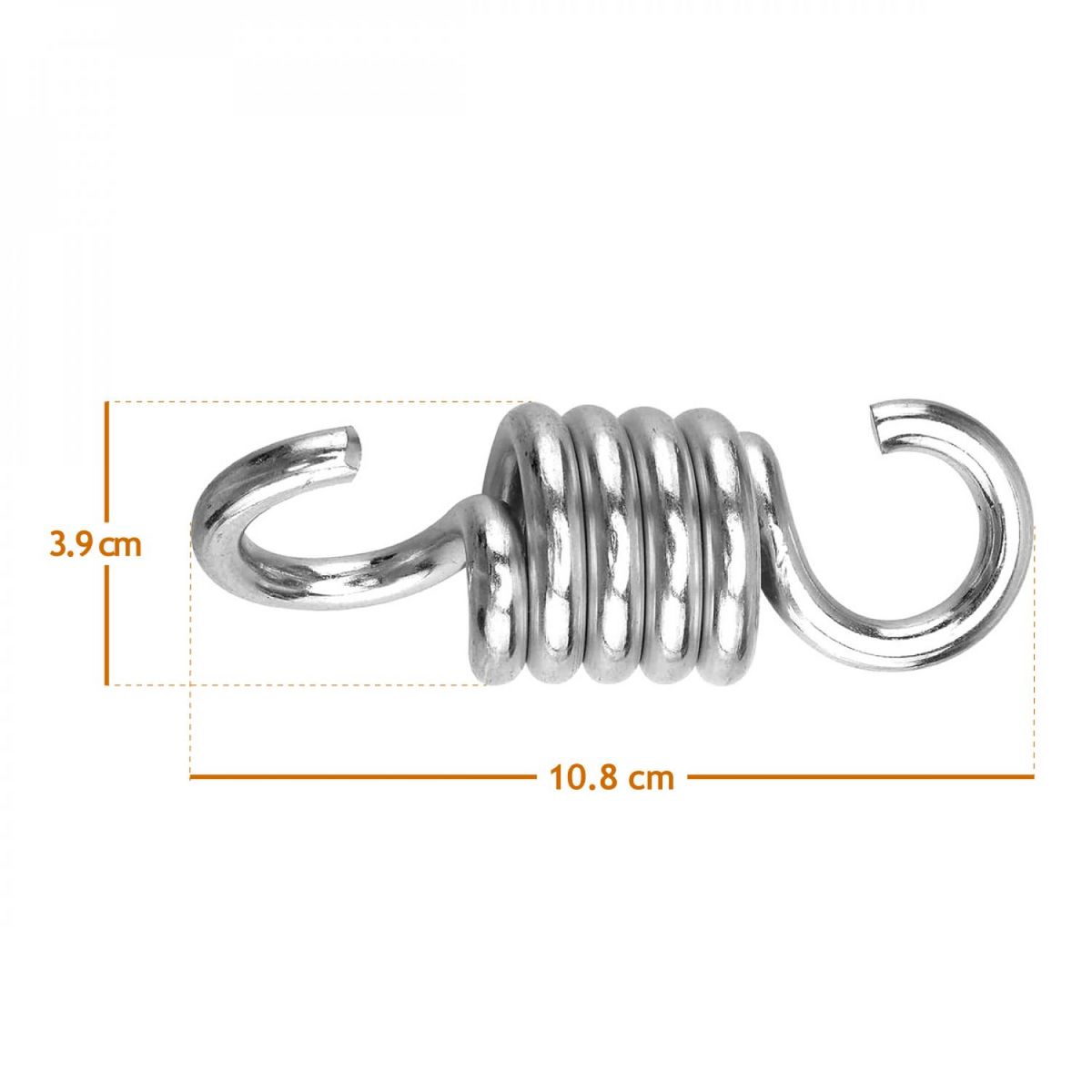 LINXOR Lot de 2 crochets à ressort pour suspension, balançoire, hamac - Acier inoxydable