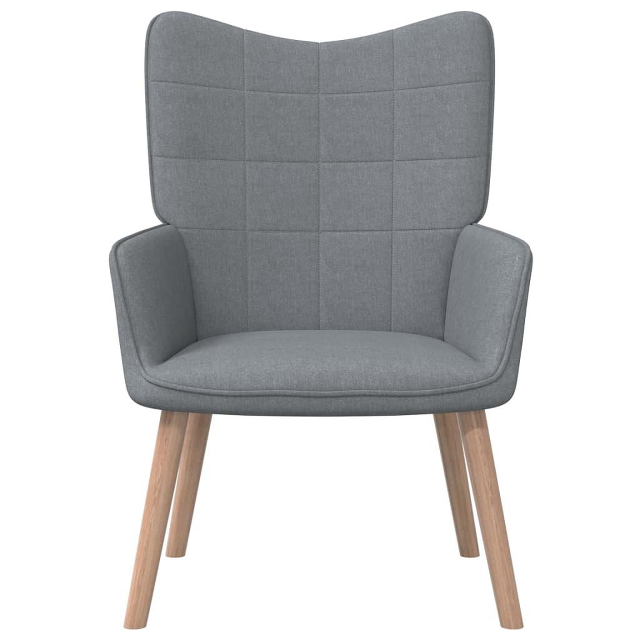 Voir la diapositive 4 : VIDAXL Chaise de relaxation avec tabouret Gris clair Tissu