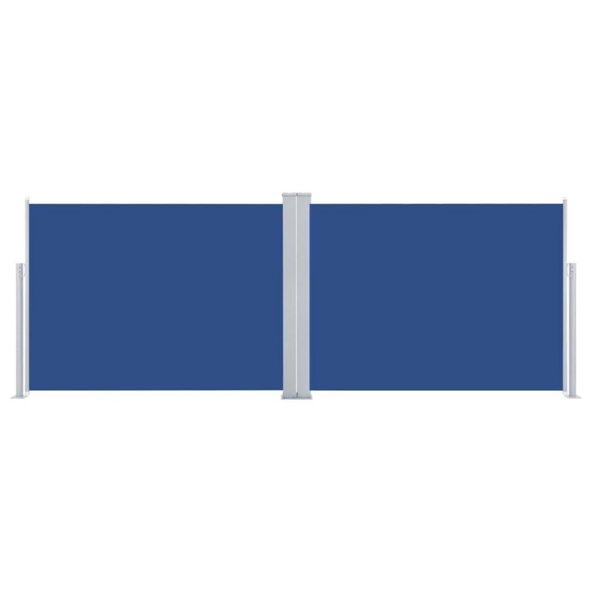 VIDAXL Auvent lateral retractable Bleu 100 x 1000 cm