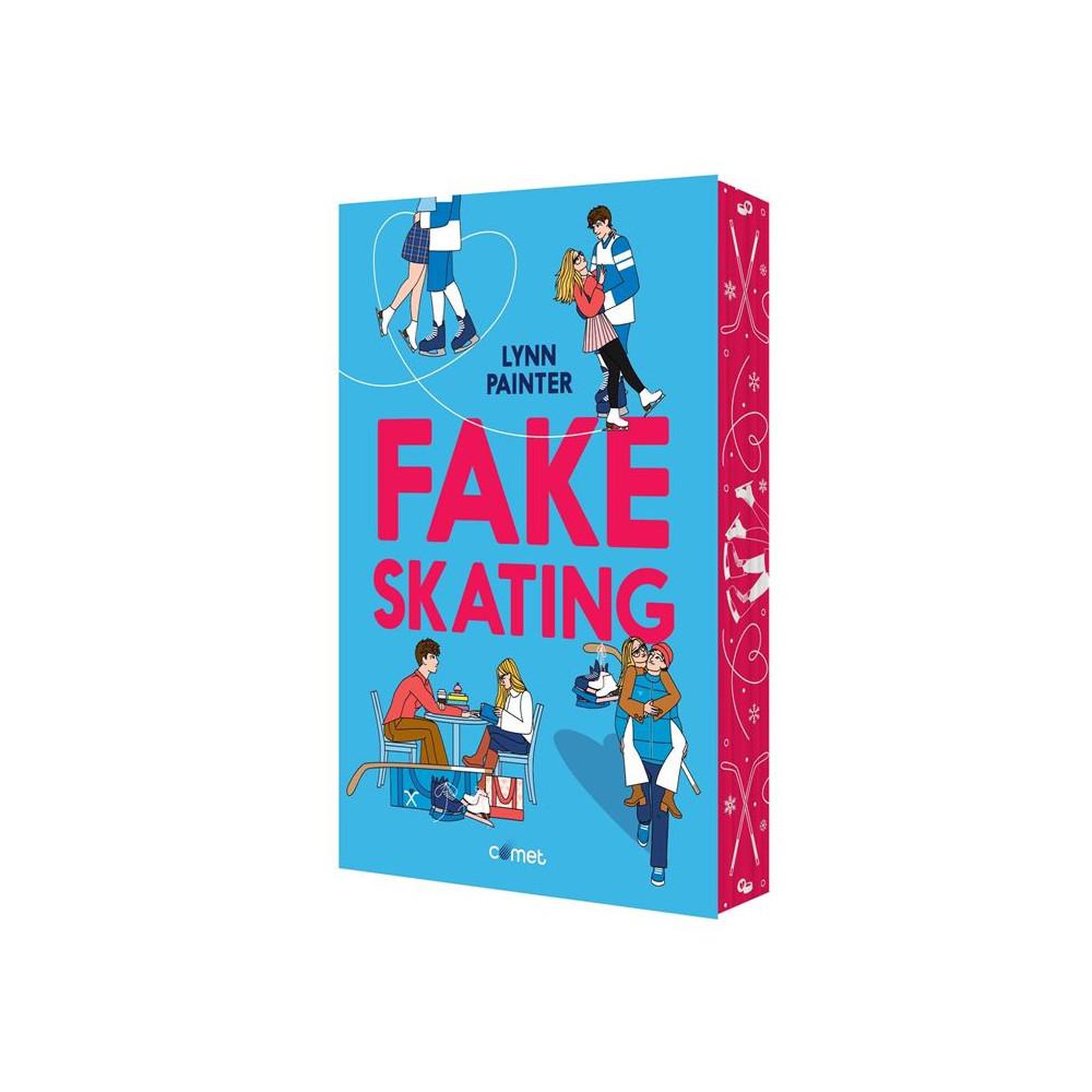 Roman jeunesse Romance : Fake Skating, histoire d'amour en anglais avec rencontres fictives et hockey