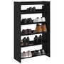 Voir la diapositive 1 : VIDAXL Etagere a chaussures noir 60x25x100 cm bois d'ingenierie