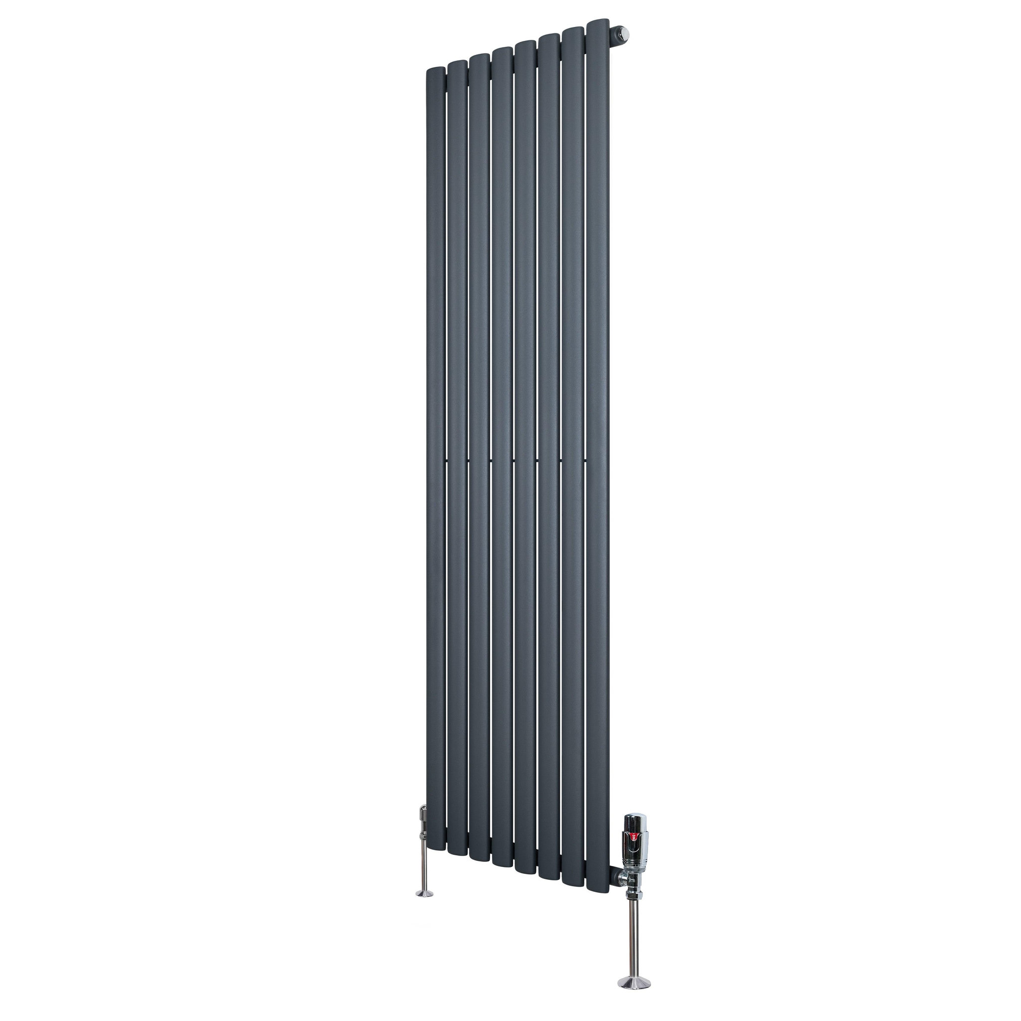 Voir la diapositive 1 : MONSTERSHOP Radiateur à colonnes ovales & vannes, 1 panneau - 1600 x 480 mm