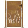 Voir la diapositive 4 : VIDAXL Portail de jardin 105x130 cm acier corten conception d'herbe