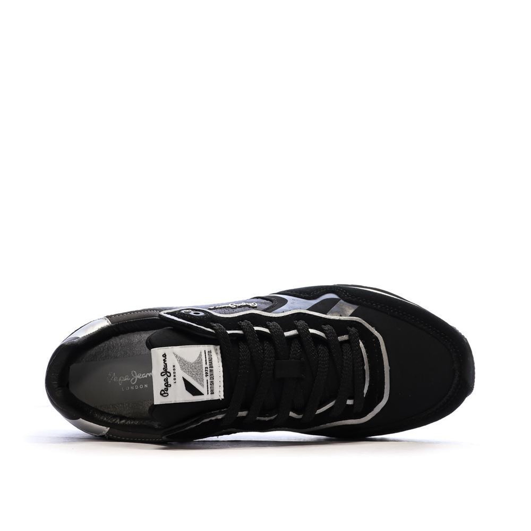 Voir la diapositive 4 : Pepe Jeans Baskets Noires Femme Pepe jeans Brit