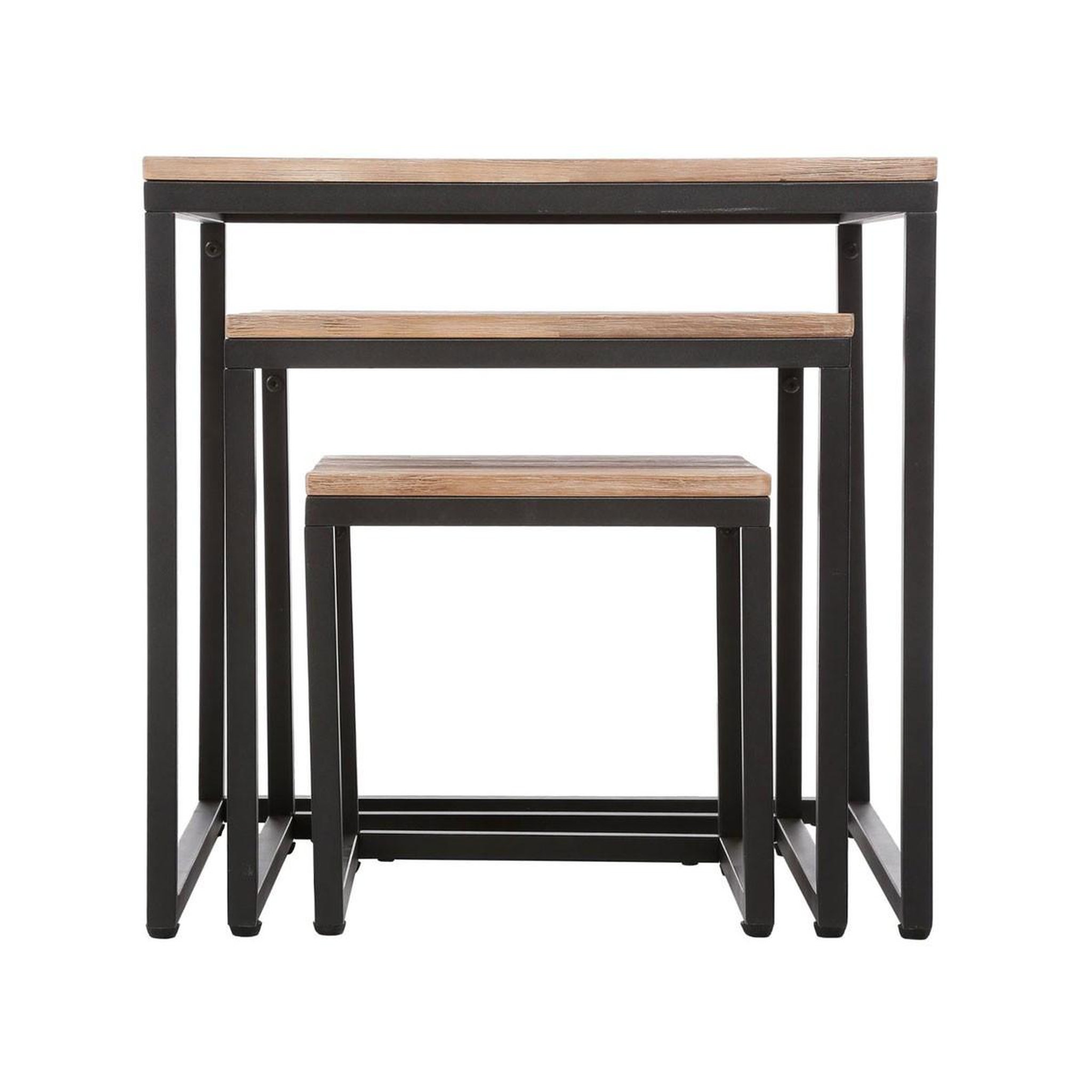 Voir la diapositive 2 : ATMOSPHERA Lot de 3 tables d'appoint gigognes  edena  50cm naturel