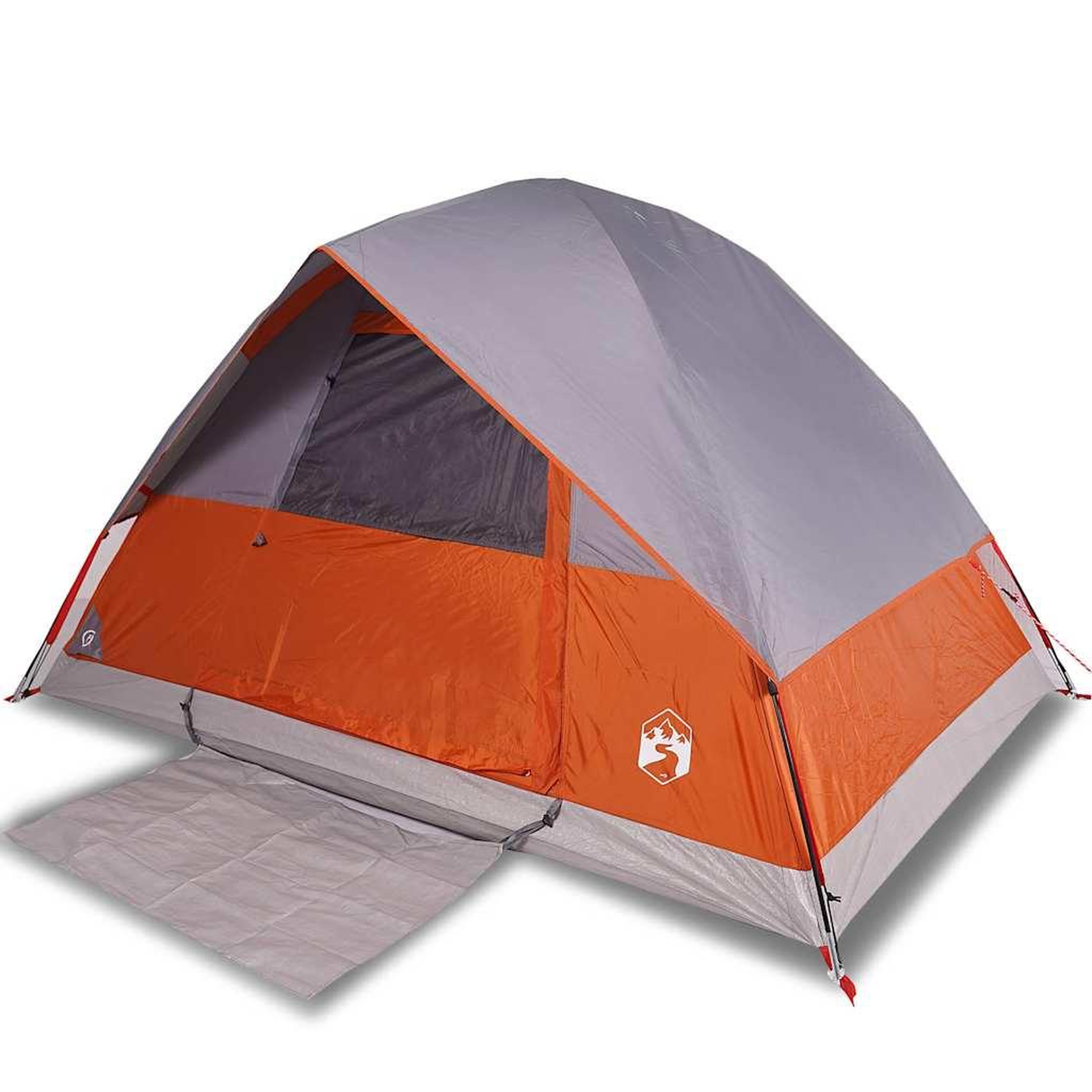 Voir la diapositive 2 : VIDAXL Tente de camping a dome 4 personnes orange impermeable