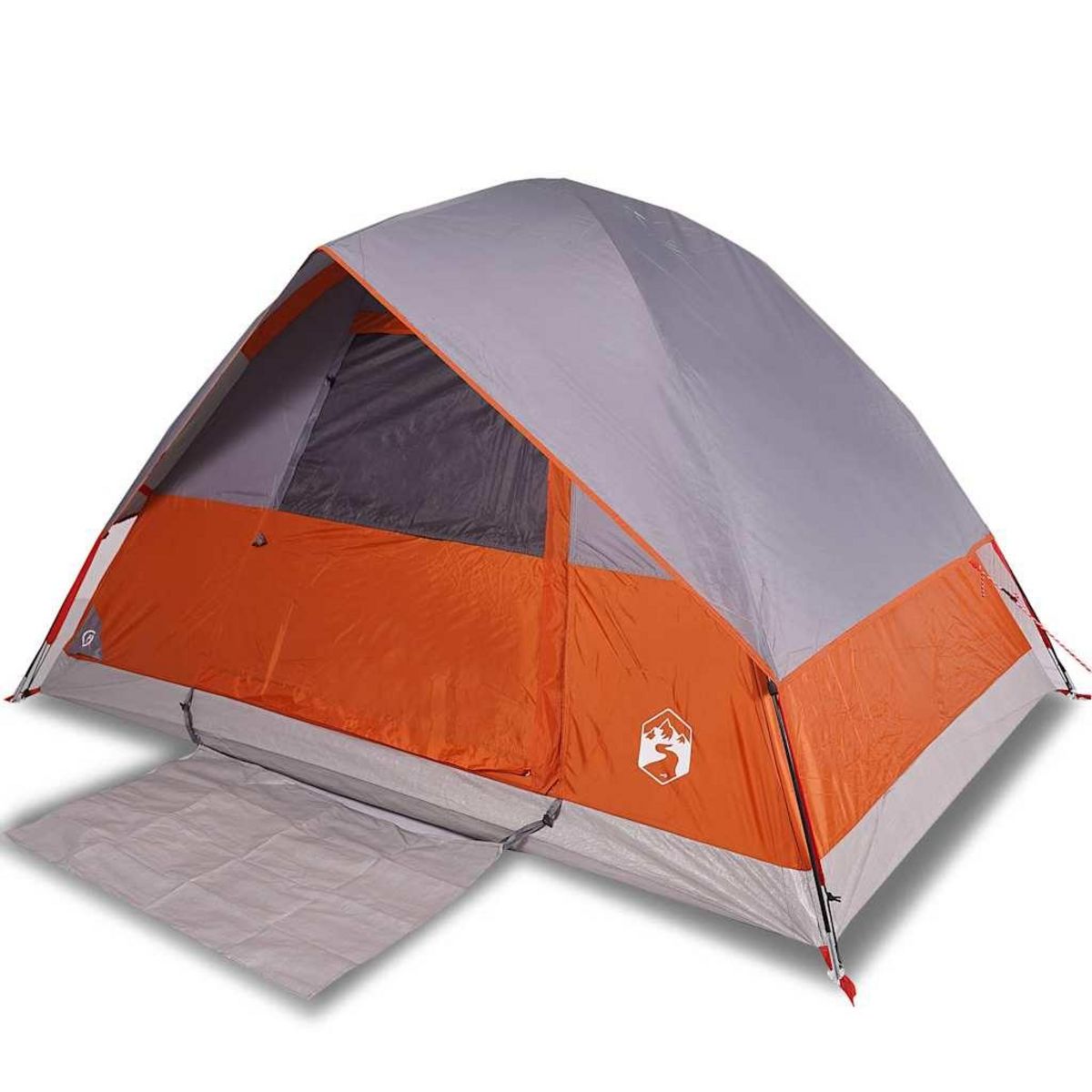 VIDAXL Tente de camping a dome 4 personnes orange impermeable