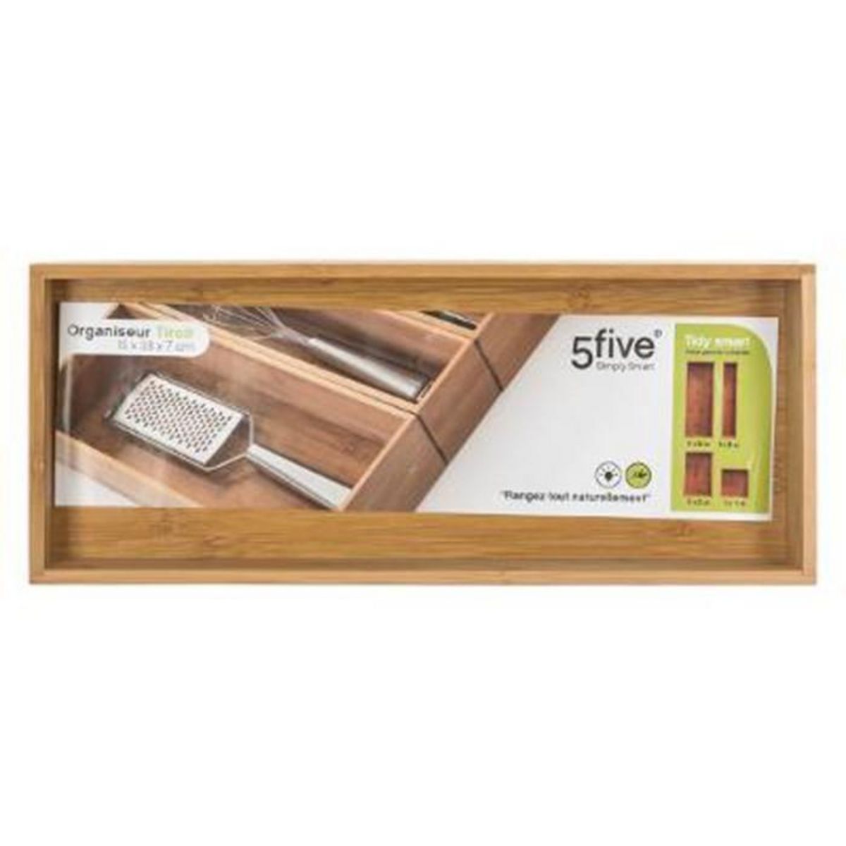 FIVE Organisateur en Bambou  Tidy Smart  15x38cm Naturel